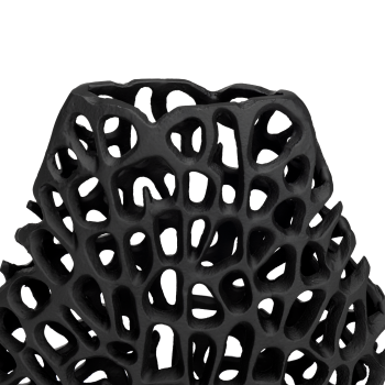 Vaza decorativa aluminiu KIMITSU, negru, 421445