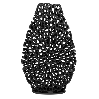 Vaza decorativa aluminiu KIMITSU, negru, 421445