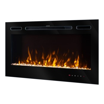 Semineu electric incorporabil ArtFlame ADELI, 915 x 544 x 140 mm, negru, cu telecomanda - 1