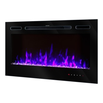 Semineu electric incorporabil ArtFlame ADELI, 915 x 544 x 140 mm, negru, cu telecomanda - 1