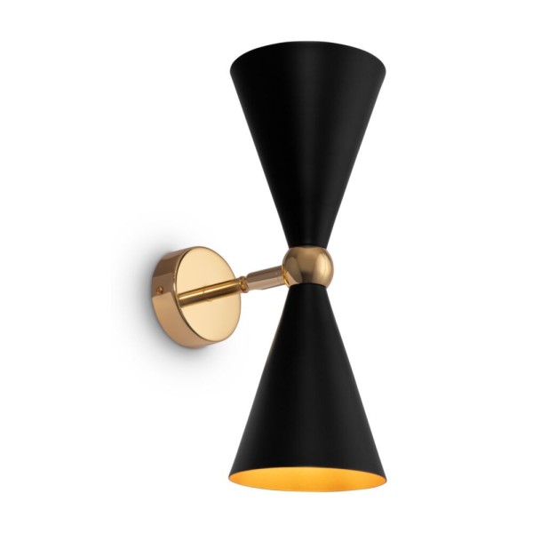 Aplica de perete Vesper MAYTONI, E14, 2x40W, negru-gold-MOD108WL-02GB - 1
