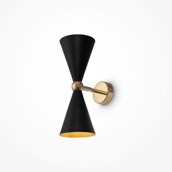 Aplica de perete Vesper MAYTONI, E14, 2x40W, negru-gold-MOD108WL-02GB - 1