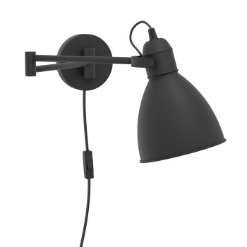 Aplica SAN PERI 97886 EGLO, E27 1X10W, Otel, Negru - 2