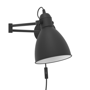 Aplica SAN PERI 97886 EGLO, E27 1X10W, Otel, Negru - 2