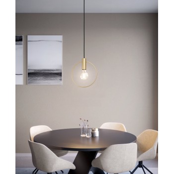 Pendul MANIZALES 98834 EGLO, E27 1x40W, Otel, Alama matisată - 1