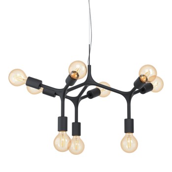 Pendul modern BOCADELLA 98346 Eglo, E27, 9x60W, negru - 1