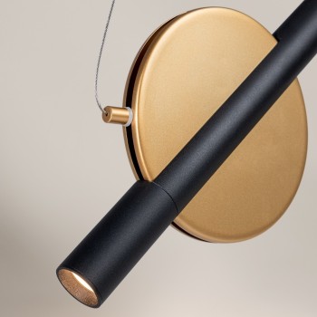 Pendul ENIGMA Maytoni MOD150PL-L5BS3K, LED 5W, 450lm, auriu, alb - 1