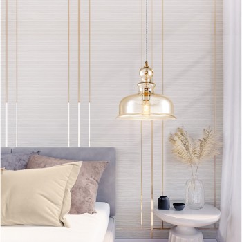 Pendul Tone MAYTONI, D29, E27, 1x60W, bronz-P001PL-01BZ - 1