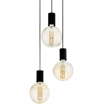 Lustra POZUETA 98663 EGLO, D33, E27 3x60W, otel-negru - 1