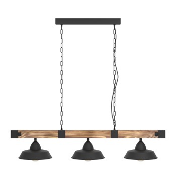 Lustra Oldbury - 49685 Eglo, 3xE27, stil scandinav, maro rustic-negru - 1