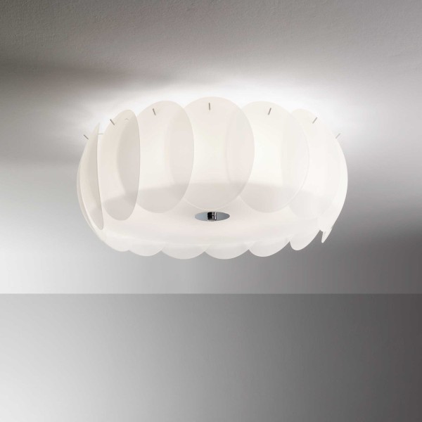 Plafoniera moderna OVALINO PL5 093963 Ideal Lux, alb - 1