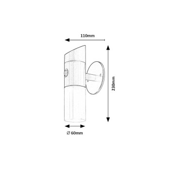 Lampa solara de perete Rabalux 77030 LUTTO cu senzor de miscare - 1
