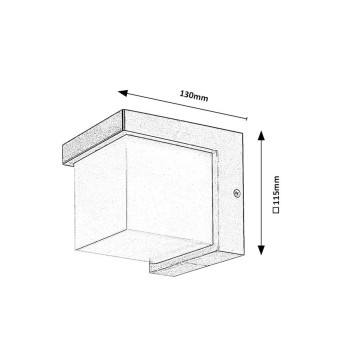 Aplica perete exterior Rabalux 77095 ANDELLE cu LED, negru - 1