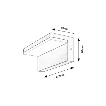 Aplica perete exterior Rabalux 77092 ZARAGOZA cu LED, 10W, negru - 1
