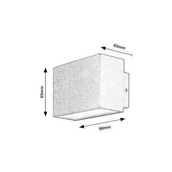 Aplica perete exterior Rabalux 77073 MATARO cu LED, 7W, negru - 1