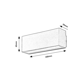Aplica perete exterior Rabalux 77075 MATARO cu LED, 10W, negru - 1