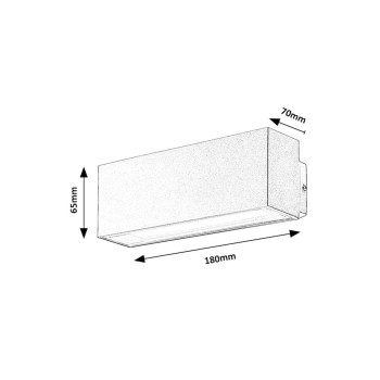 Aplica perete exterior Rabalux 77076 MATARO cu LED, 10W, alb - 1
