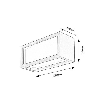 Aplica exterior Rabalux 77099 LUBLIN cu LED, 10W, negru - 1