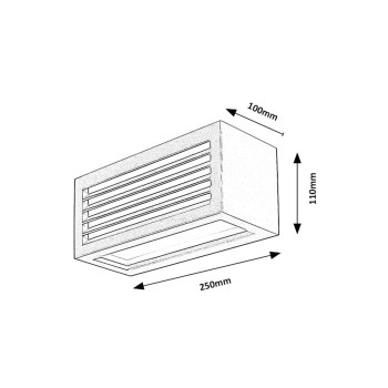 Aplica exterior Rabalux 77100 LUBLIN cu LED, 10W, negru - 1