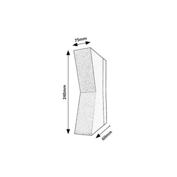 Aplica exterior Rabalux 77066 TEMSE cu LED, 6W, antracit - 1