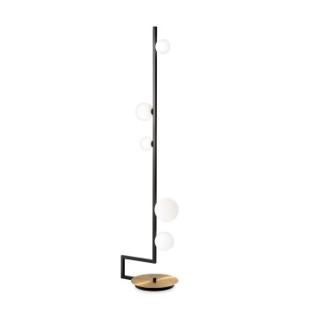 Lampa de podea IDEAL LUX BIRDS PT 273662, G9 5x15W, negru, alama