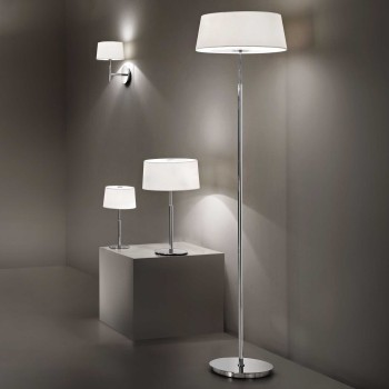 Lampa de podea IDEAL LUX HILTON PT2 075488, E14 2x28W, crom, alb