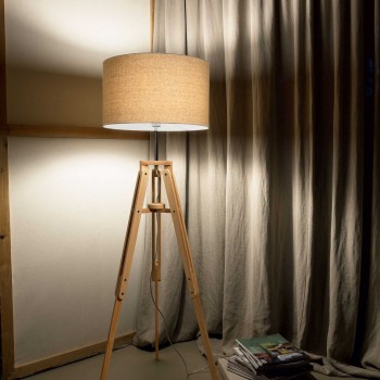 Lampa de podea IDEAL LUX KLIMT  PT1 137827, E27 1X60W, lemn