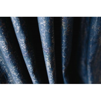 Metraj draperie cu decor Wayland, latime 290 cm, albastru - 1