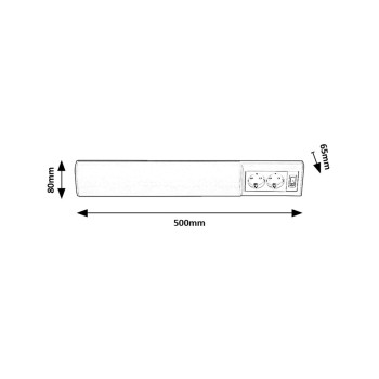 Aplica led Bath 2 - Rabalux, 10W, alb, cu priza si intrerupator - 1