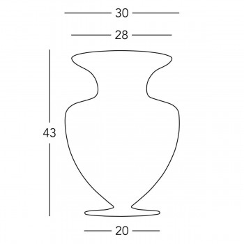 Vaza decorativa ANFORA HOME - Kolarz, Aqua Champagne, 30/43 - 1