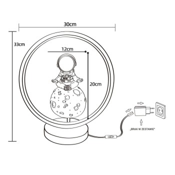 Lampa decorativa ASTRONAUTA BX04S123D-1 Zuma Line, tema astronaut yoga