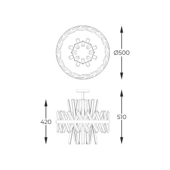 Lustra CONSTANTINOPLE C0567-08C-7GAC Zuma Line, design neoclasic, finisaj auriu antichizat