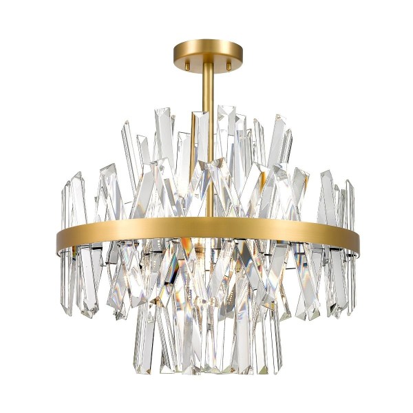 Lustra CONSTANTINOPLE C0567-08C-7GAC Zuma Line, design neoclasic, finisaj auriu antichizat