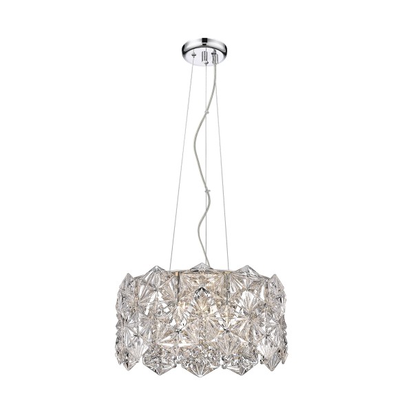 Lustra DAVI P0534-05C-F4AC Zuma Line, cu sticla si cristale, finisaj crom