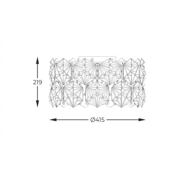 Plafoniera DAVI C0534-05C-F4AC Zuma Line, cu sticla si cristale, finisaj crom
