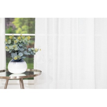 Material perdea Sauvage Mendola, decor alb - 1