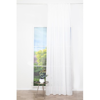 Material perdea Sauvage Mendola, decor alb - 1