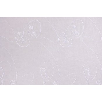 Material perdea Viso Mendola Fabrics, decor alb - 1
