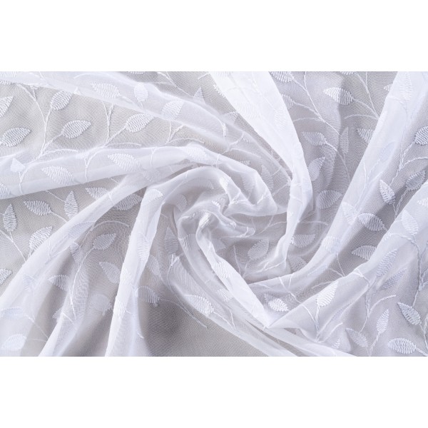 Material perdea Malena Mendola Fabrics, decor alb - 1