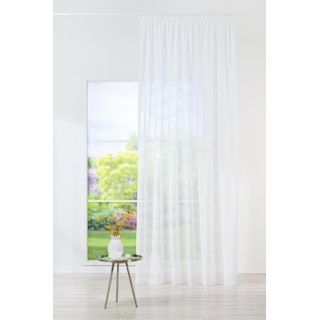 Material perdea Sanremo Mendola Fabrics, decor alb - 1