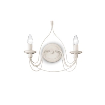 Aplica de perete IDEAL LUX CORTE AP2 028460, E14 2x40W, alb