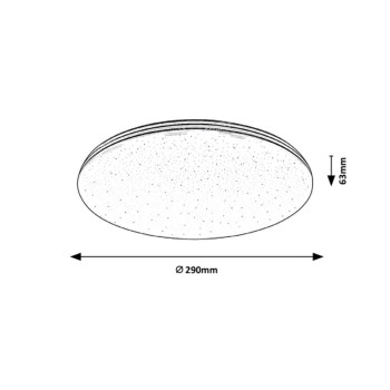 Plafoniera LED pentru baie Rabalux 3874 Toma 1400lm 4000K crom
