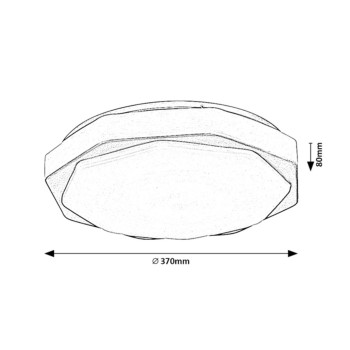 Plafoniera LED Rabalux 71046 Dettora 1150lm 3000