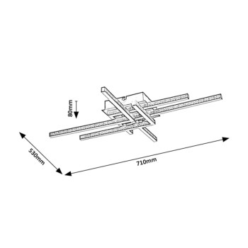 Plafoniera LED Rabalux 5268 Casimir 1970lm 4000K negru mat