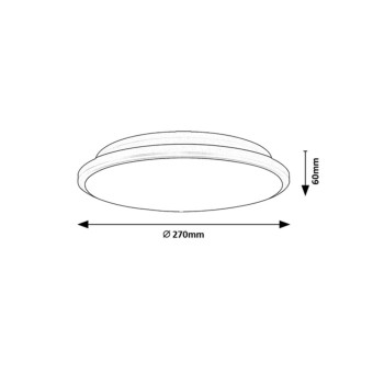 Plafoniera LED Rabalux 71126 Engon 940lm 3000K negru