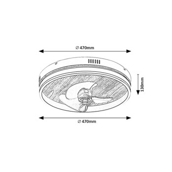 Plafoniera LED Rabalux 71016 Faustine 1000lm 3000-6500K negru