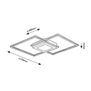 Plafoniera LED Rabalux 5269 Casimir 2000lm 4000K negru mat