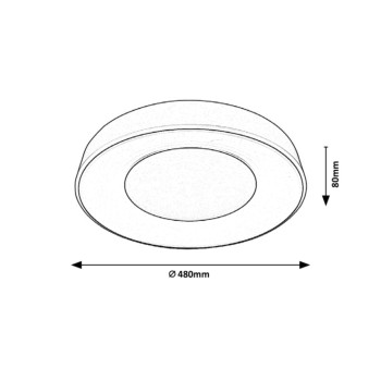 Plafoniera LED Rabalux 3082 Ceilo 3200lm 3000-6500K negru