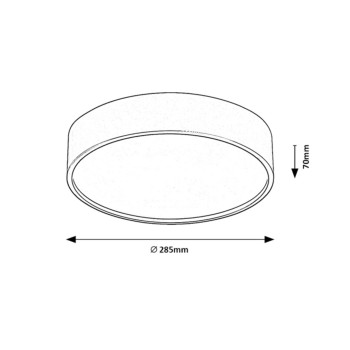 Plafoniera LED pentru baie Rabalux 75012 Larcia 1070lm 4000K alb