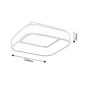 Plafoniera LED Rabalux 3926 Adeline 1800lm 3000-6000K gri